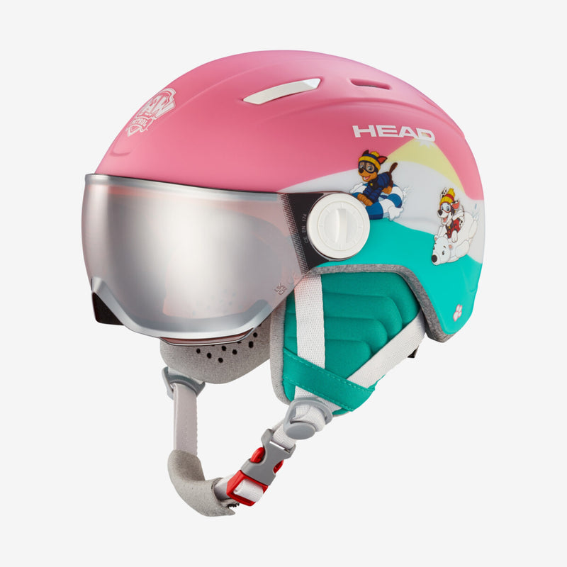 Head Kinder Skihelm MAJA VISOR PAW PATROL Ski-Snowboardhelm mit Visier pink Mädchen