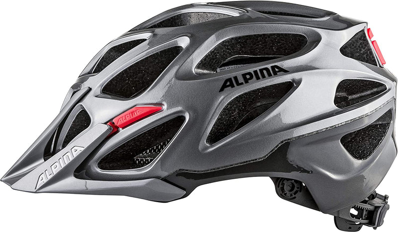 Alpina MYTHOS 3.0 Fahrradhelm dark silver black red gloss Unisex