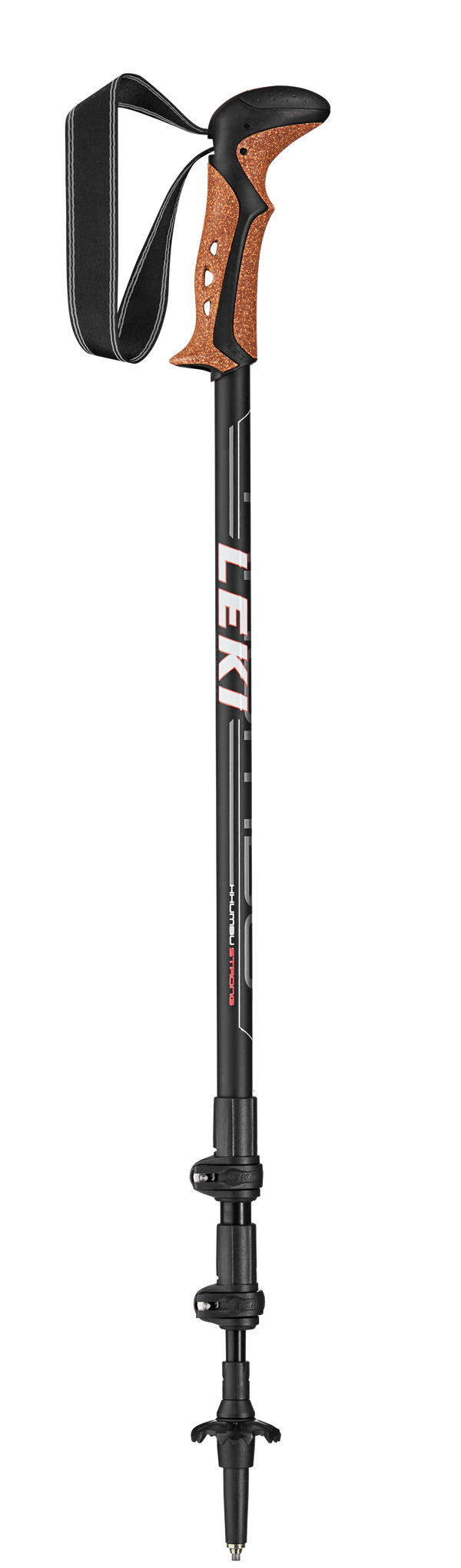 LEKI Stöcke Khumbu Trekking 110-145cm schwarz-weiß-rot Wanderstöcke