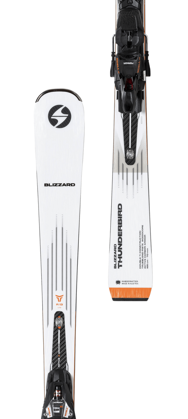 Blizzard THUNDERBIRD R13 LTD 165cm + Marker XCELL 12 - Herren Pisten Ski Weiß