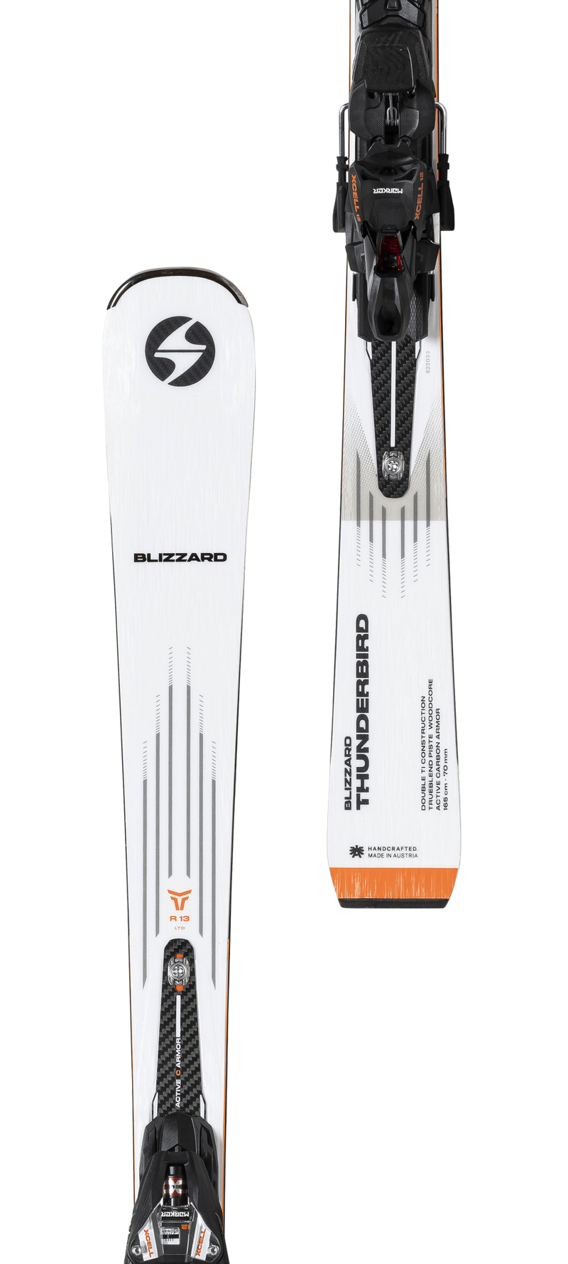 Blizzard THUNDERBIRD R13 LTD 165cm + Marker XCELL 12 - Herren Pisten Ski Weiß