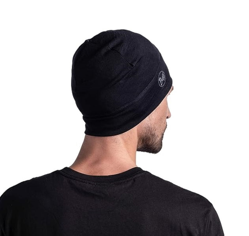 Buff MERINO LIGHTWEIGHT BEANIE für Erwachsene solid black Gr. One Size