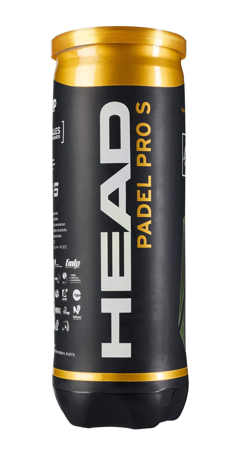 Head PADEL PRO S (Speed) 3B Padel Bälle 3 pcs yellow