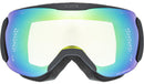uvex Downhill 2100 V Goggles Skibrille Snowboardbrille Brille Scheibe: vario green mirror S1-3 - Deck: clear - double lens spheric - black matt j22