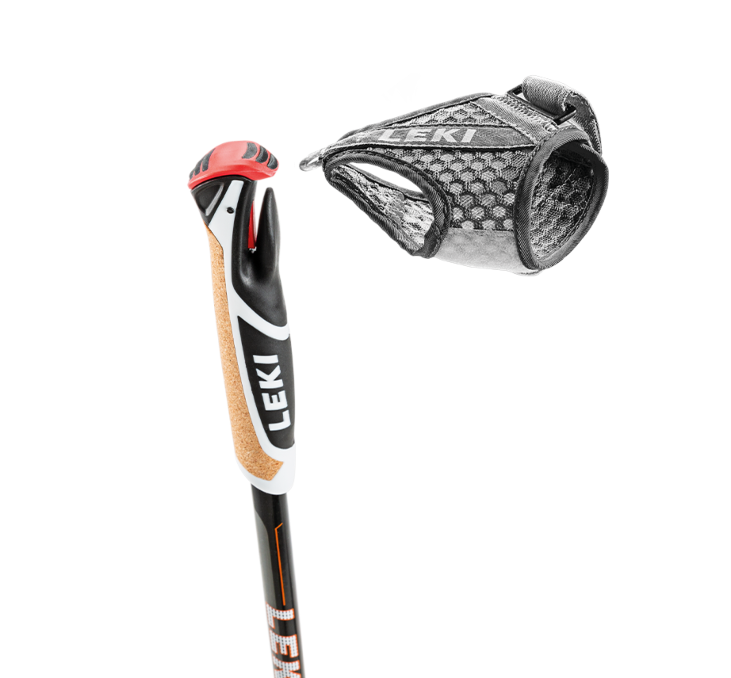 Leki INSTRUCTOR LITE Nordic Walking black-white-orange (100-125 cm) Unisex