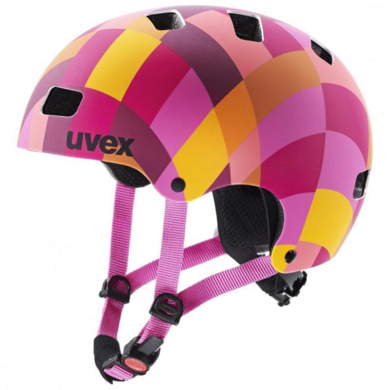 uvex Kid 3 cc red checkered Fahrradhelm Kinder