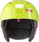 uvex MANIC Ski-Snowboardhelm lime snow bunny Kinder