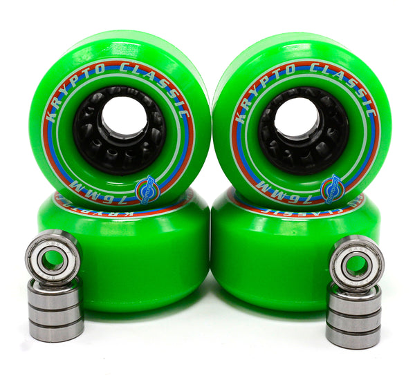 Kryptonics CLASSIC Rollenset grün 76mm/80A + ABEC 7