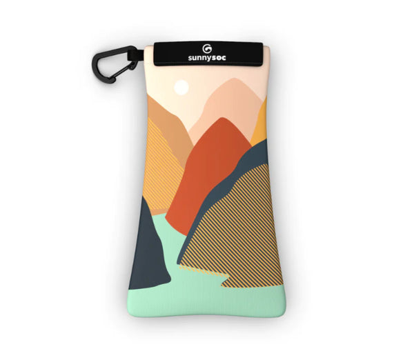 Sunnysoc COLORED MOUNTAIN Etui Brille Sonnenbrille Handy Tasche Schutzhülle Beutel Sack mit Karabinerhaken