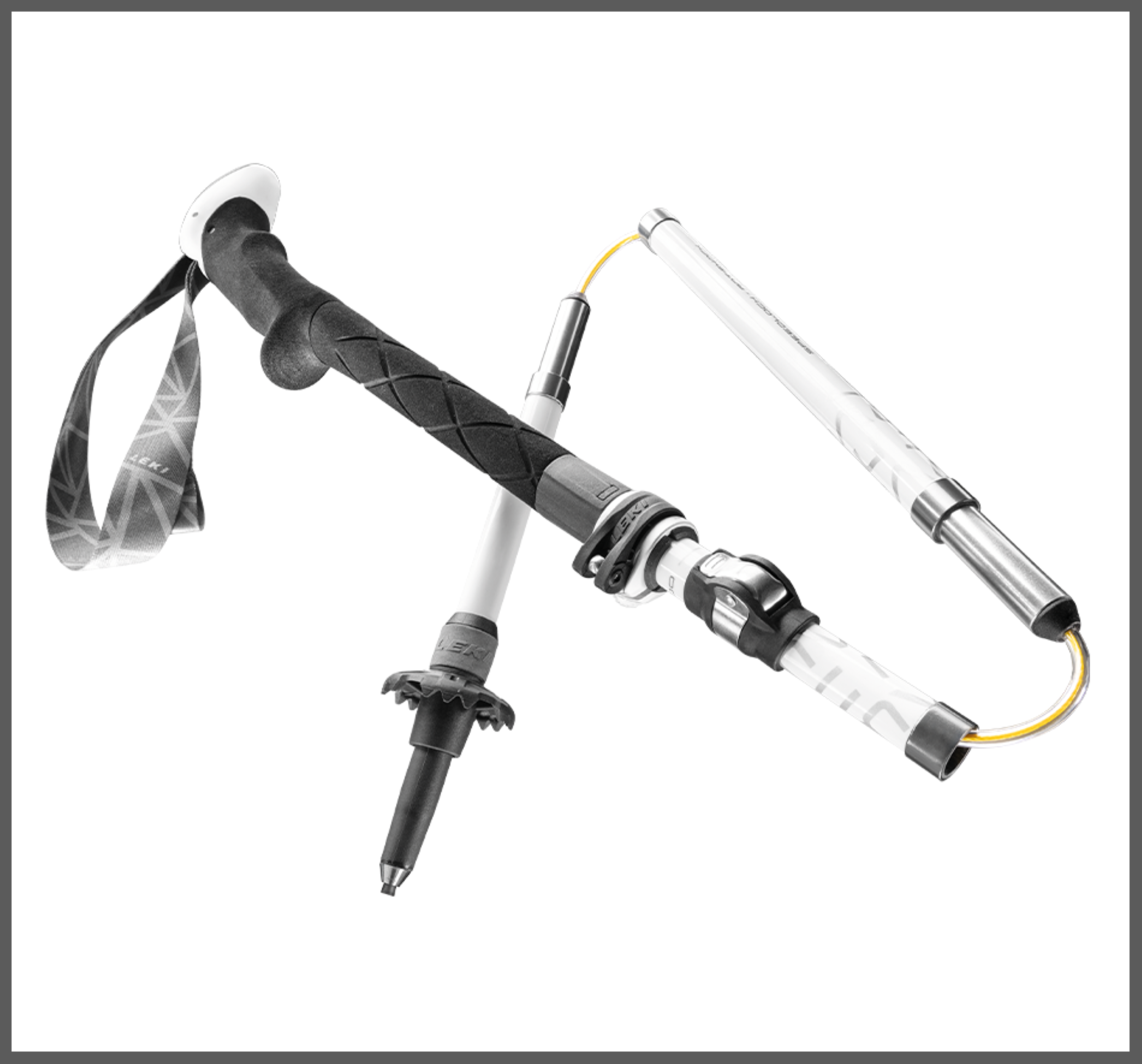 Leki MIC VARIO CARBON LADY ANTISHOCK Wanderstöcke weiß-anthrazit-silber