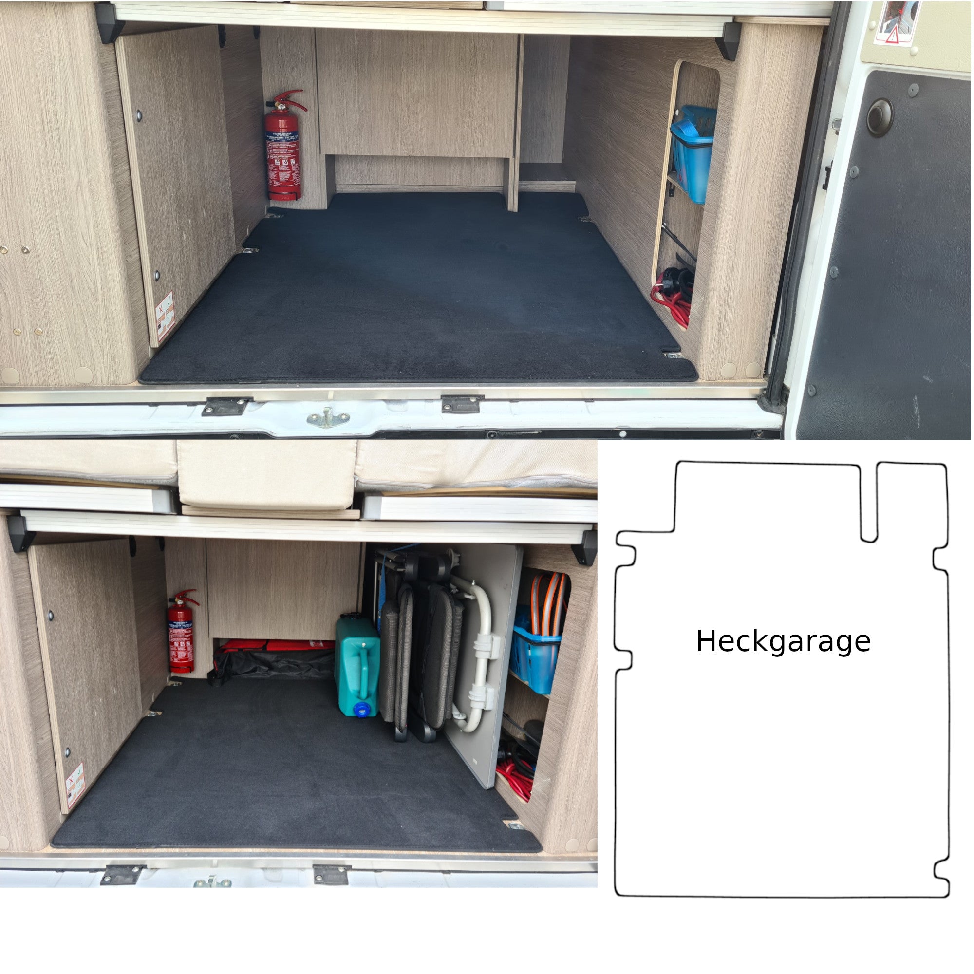 TEPPICH SET passend für Pössl Roadcruiser 636 mit Raumbad optional mit Heckgarage