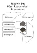 TEPPICH SET passend für Pössl Roadcruiser 636 mit Raumbad optional mit Heckgarage