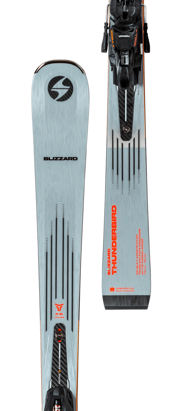 Blizzard THUNDERBIRD R15 WB LTD 174cm + Marker XCELL 12 - Herren Pisten Ski Grau