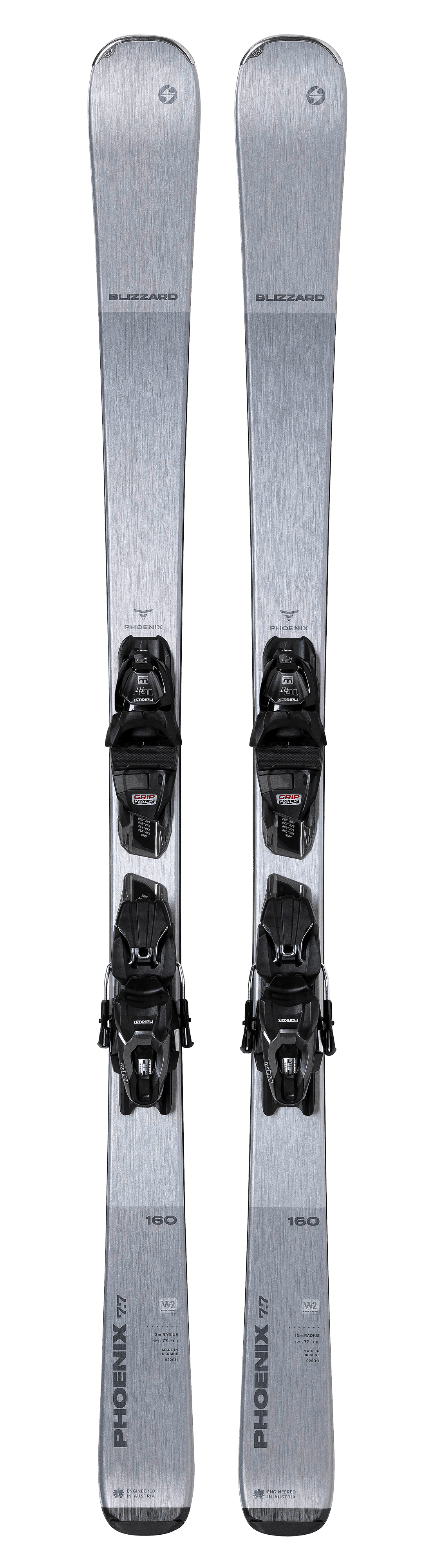 Blizzard PHOENIX 7.7 160cm + Marker TLT 10 - Damen Pisten Ski Grau