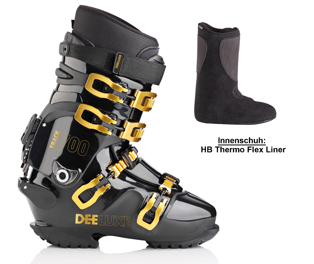 Deeluxe TRACK 700T Hardboot Schwarz HP-Thermo Innenschuh Optional Intec Absatz