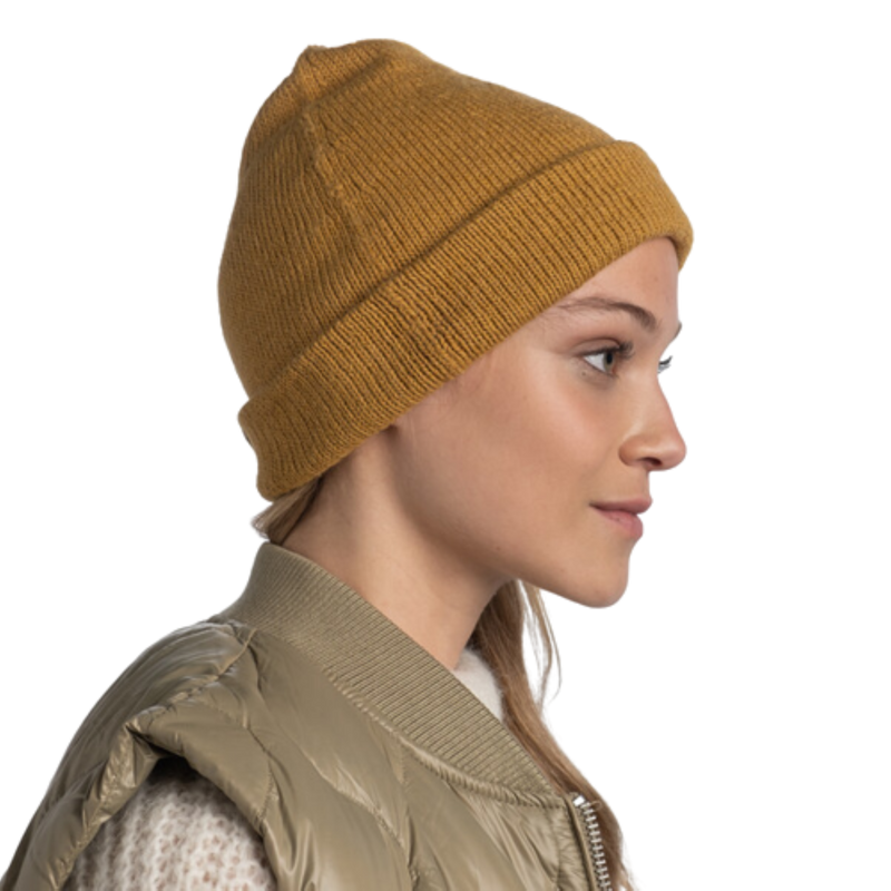 Buff KNITTED BEANIE für Erwachsene jarn ocher Gr. One Size