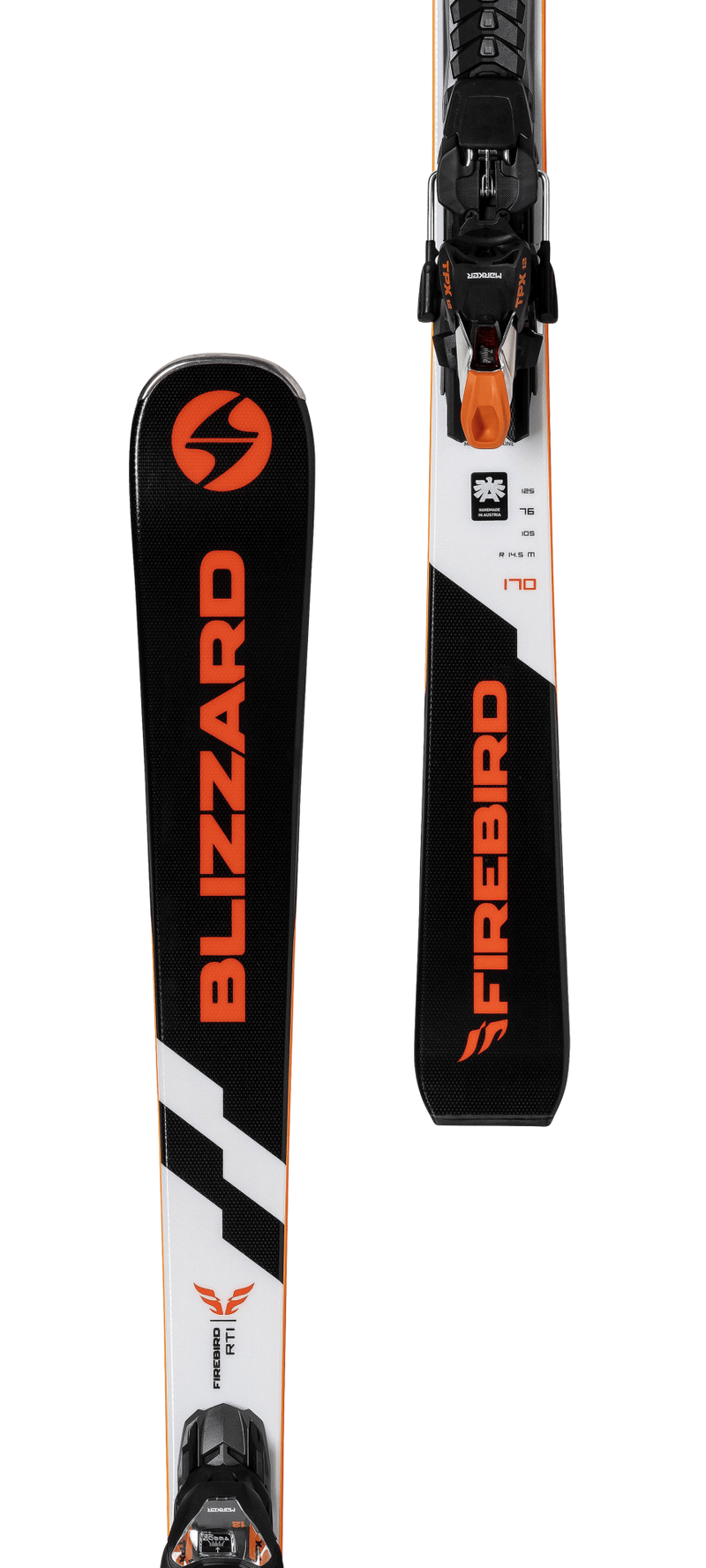 Blizzard FIREBIRD R TI 170cm + Marker XCELL 12 - Herren Rennski Weiß Schwarz