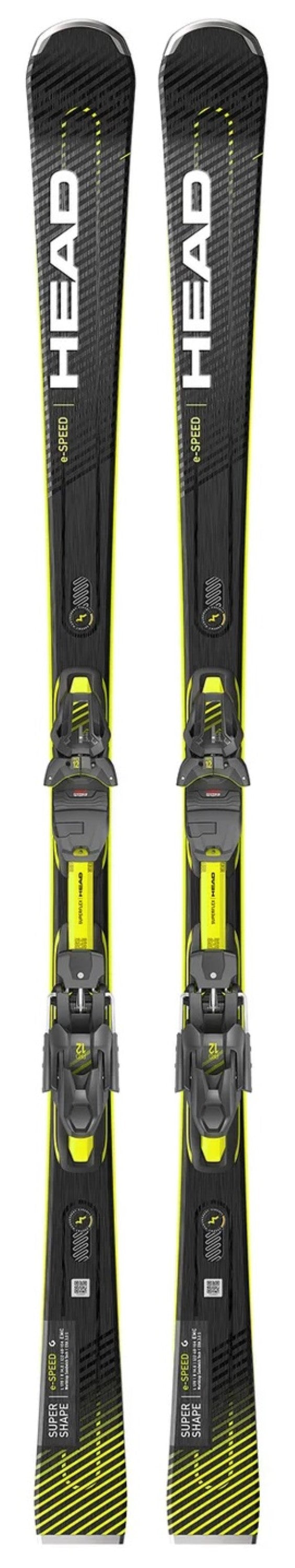 Head SUPERSHAPE E-SPEED Ski + Bindung PRD 12 GW Superflex neon yellow black Herren