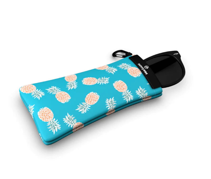 Sunnysoc PINEAPPLE Etui Brille Sonnenbrille Handy Tasche Schutzhülle Beutel Sack mit Karabinerhaken