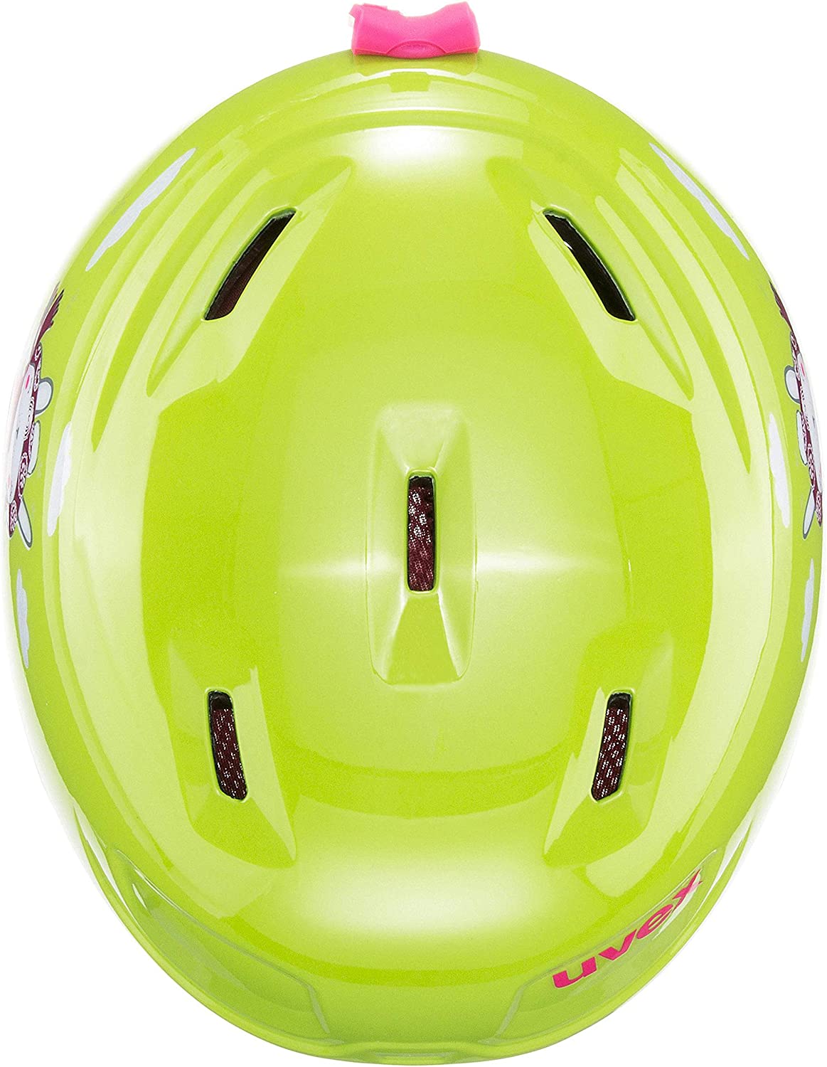 uvex MANIC Ski-Snowboardhelm lime snow bunny Kinder