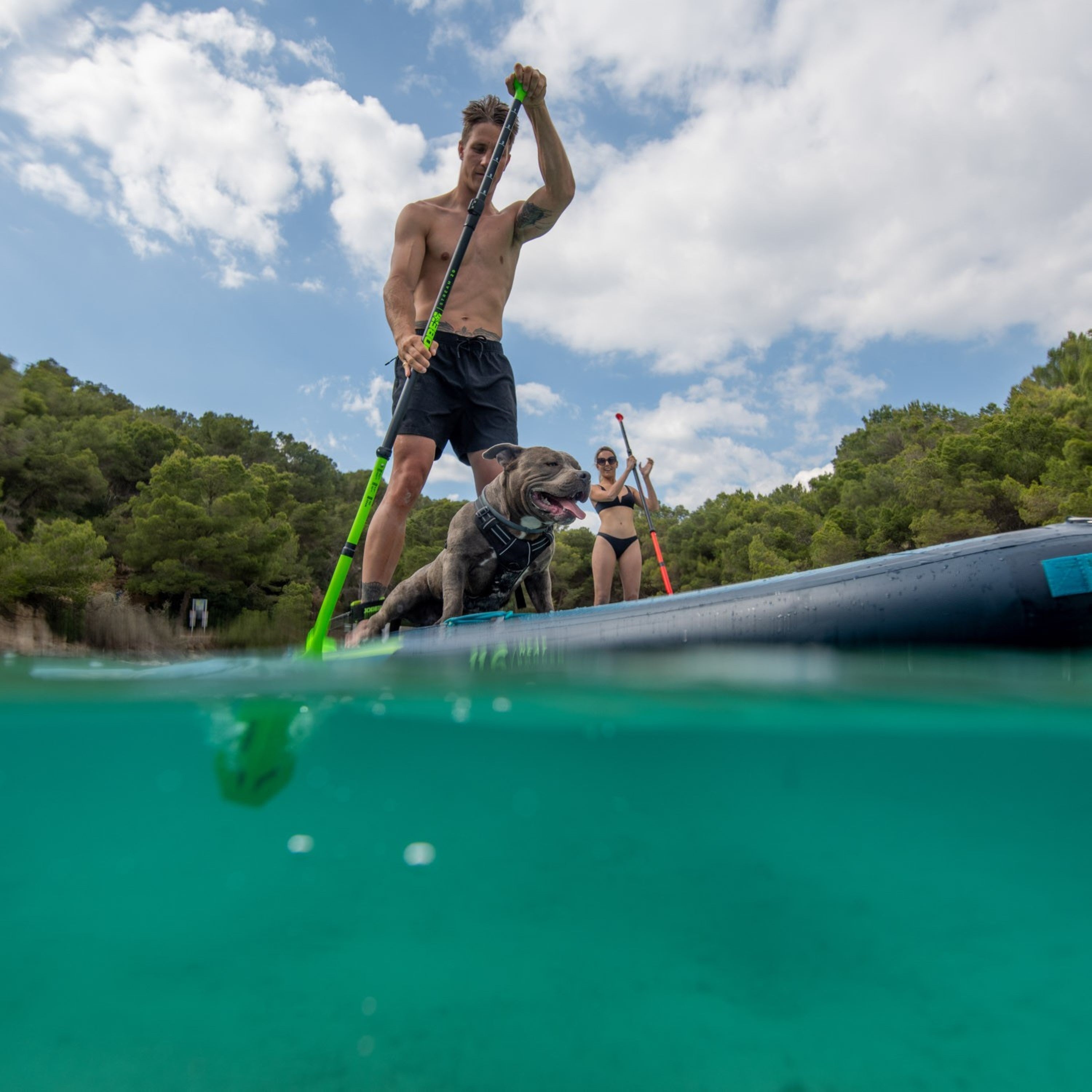Jobe STREAM CARBON 40 SUP PADDEL Carbon Dreiteilig lime green