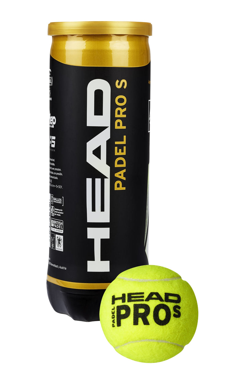 Head PADEL PRO S (Speed) 3B Padel Bälle 3 pcs yellow