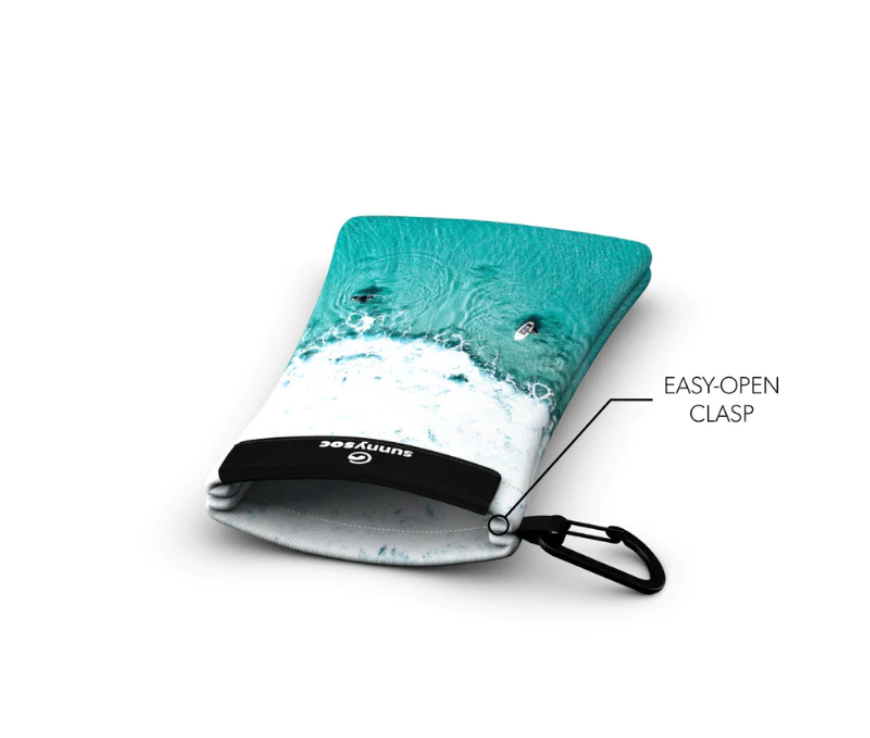 Sunnysoc DISTANT MOUNTAIN Etui Brille Sonnenbrille Handy Tasche Schutzhülle Beutel Sack mit Karabinerhaken