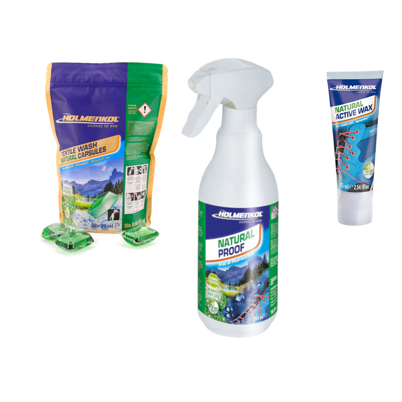 Holmenkol Natural Textile Care Set Waschmittel Imprägnierung