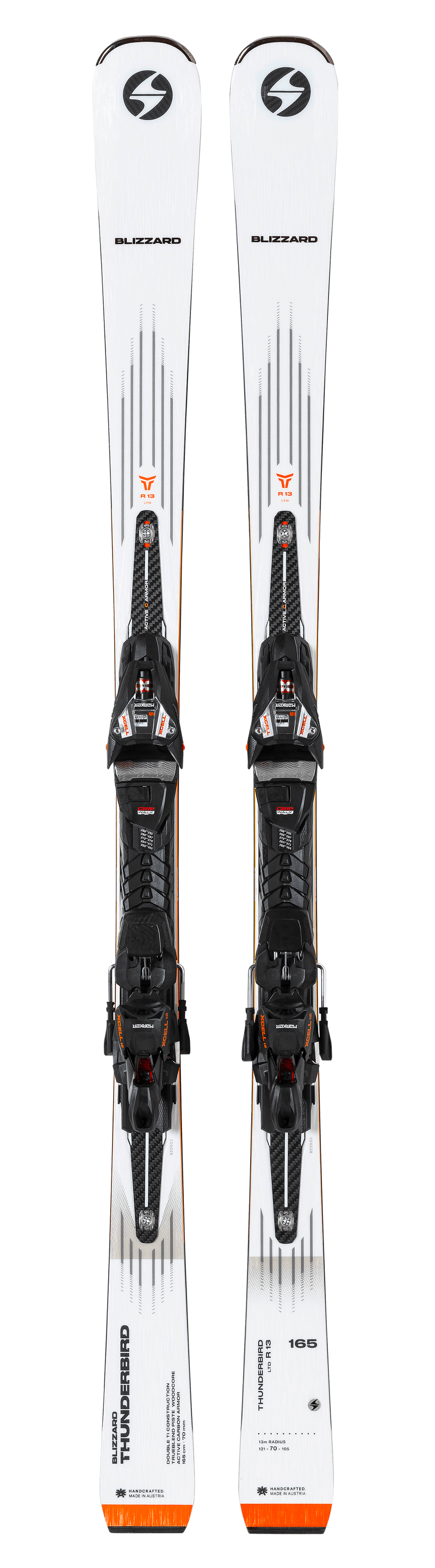 Blizzard THUNDERBIRD R13 LTD 165cm + Marker XCELL 12 - Herren Pisten Ski Weiß