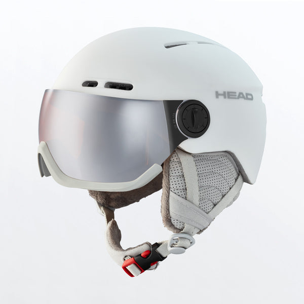 Head QUEEN Skihelm + Visier white Damen