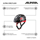 Alpina XIMO FLASH Fahrradhelm black white red star Kinder