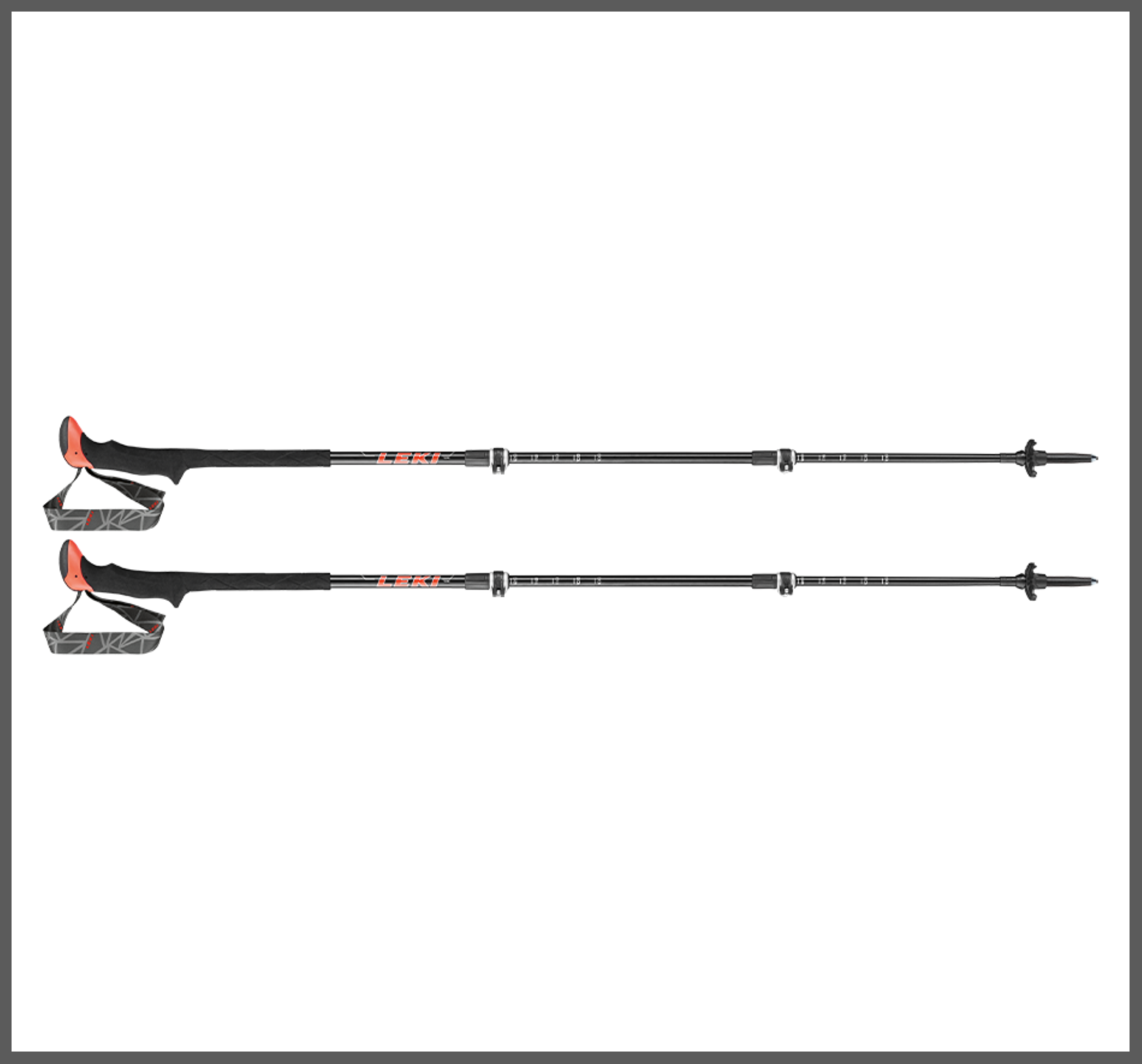 LEKI Stöcke CarbononTAXTG Trekking 100-135cm schwarz-rot-weiß Wanderstöcke Outdoor j21
