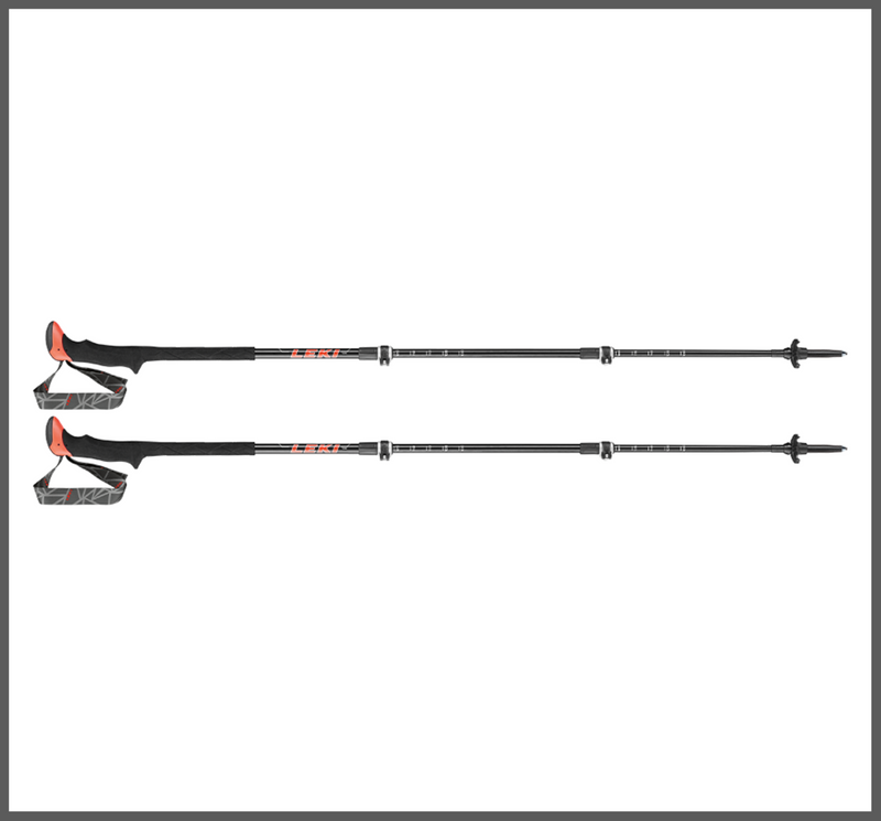 LEKI Stöcke CarbononTAXTG Trekking 100-135cm schwarz-rot-weiß Wanderstöcke Outdoor j21