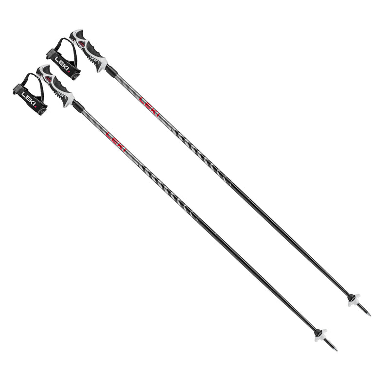 Leki HOT SHOT-S Skistöcke black dark anthracite red (100-135 cm) Unisex