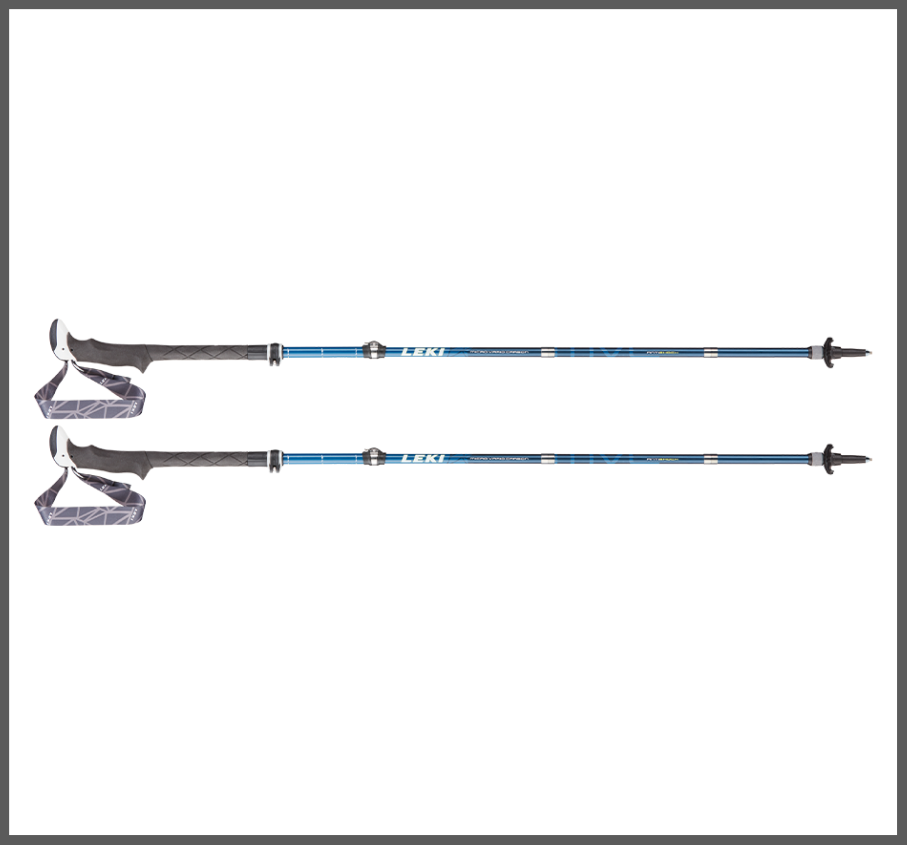 Leki MIC VARIO CARBON ANTISHOCK Wanderstöcke blau-weiß