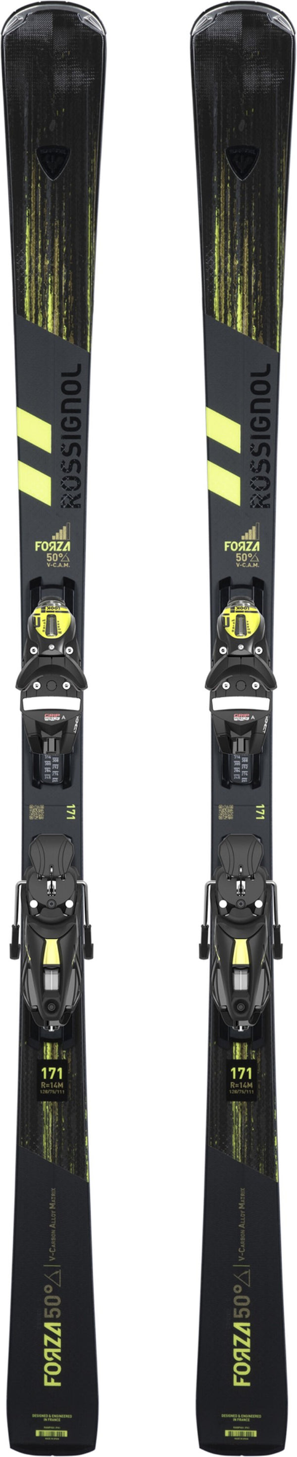 Rossignol FORZA 50D V-CAM Ski + Bindung Look NX 12 Konect GW B80 black yellow Unisex