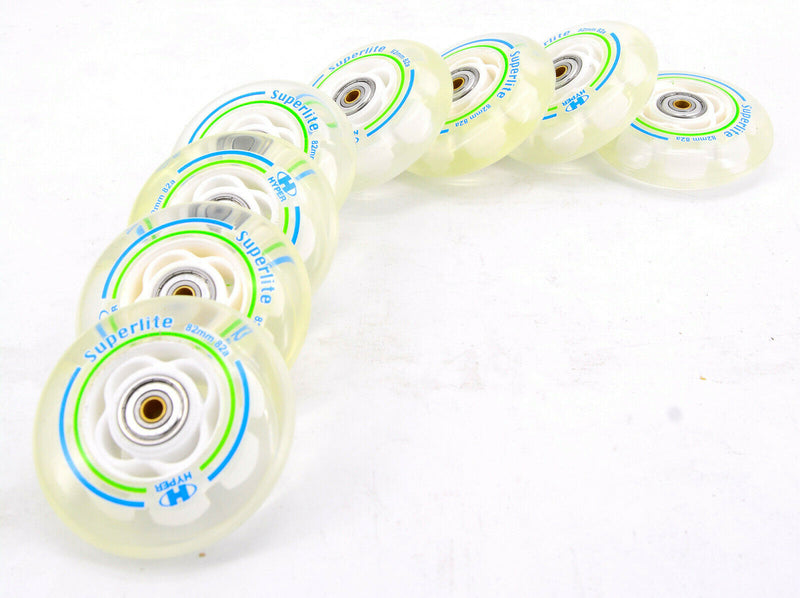 8er Set Hyper SUPERLITE PERFORMANCE Rollenset 82mm/82A ABEC7 + 6mm Spacer