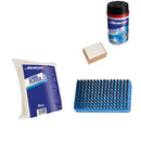 Holmenkol Syntec Speed Liquid Anwendungs-SET wet, mid, cold, Bürste, Carefleece, Kork