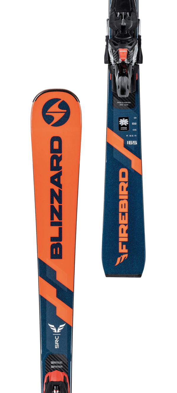 Blizzard FIREBIRD SRC 165cm + Marker XCELL 14 Herren Rennski Blau Orange