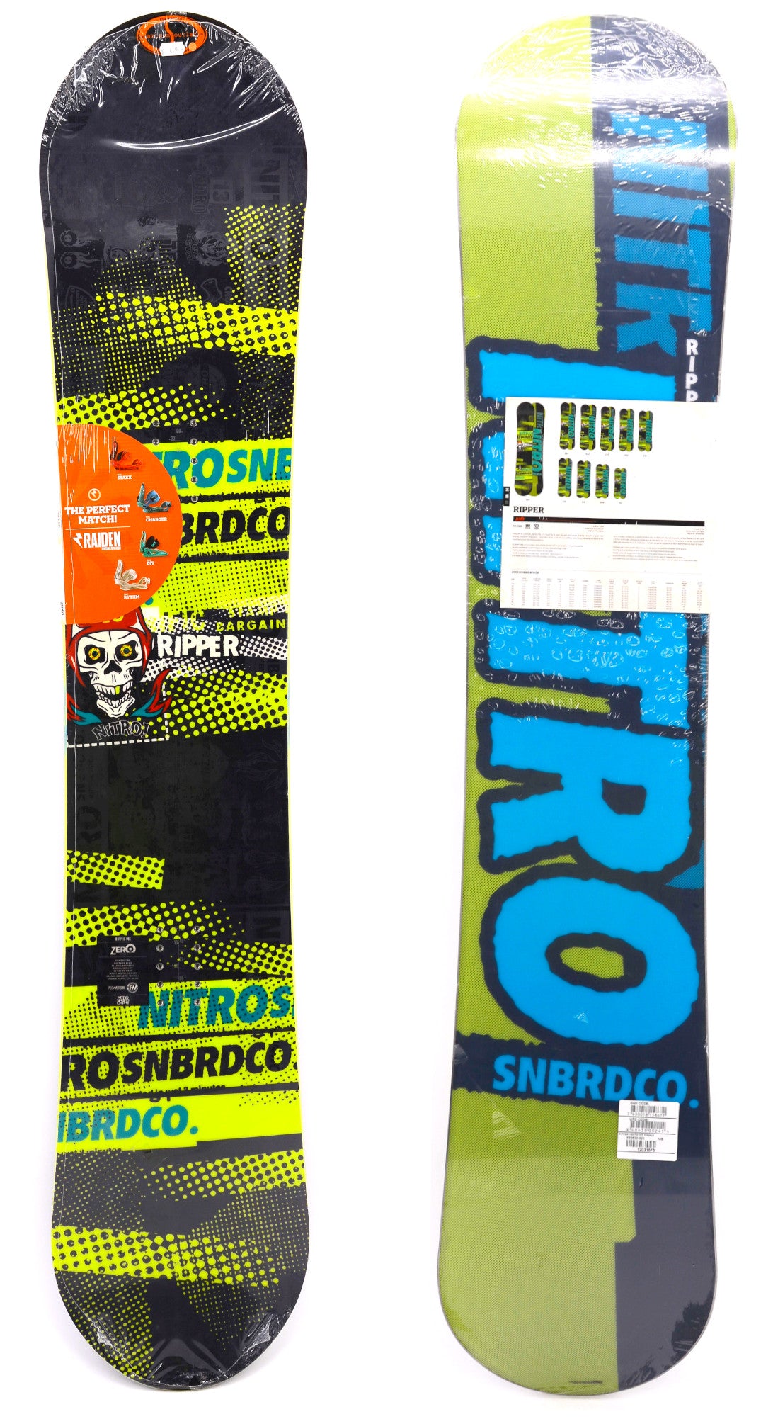 NITRO RIPPER - 146 cm Youth Twin Shape Snowboard Softboot Park Freerid