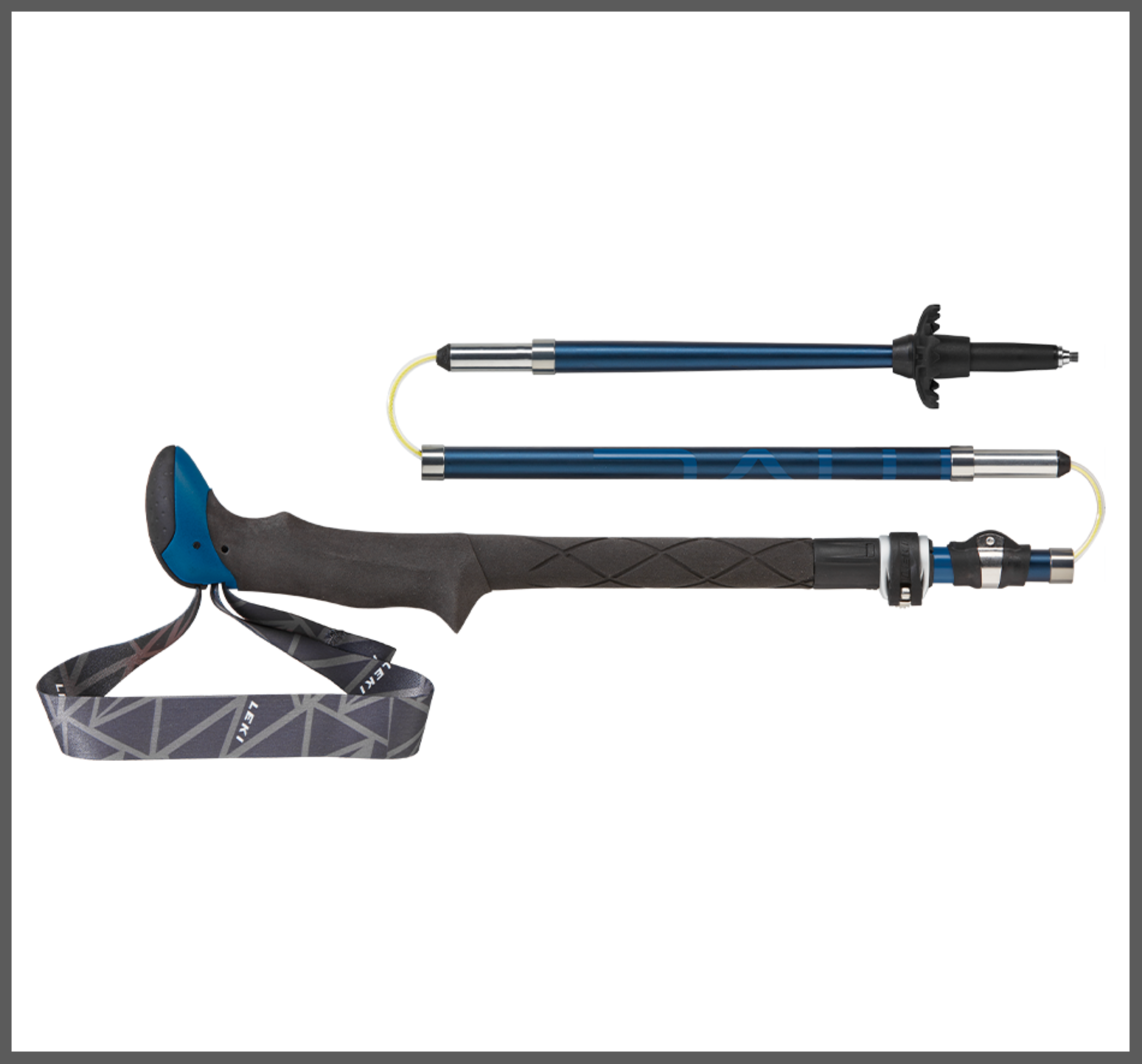 Leki MIC VARIO CARBON Wanderstöcke blau-weiß
