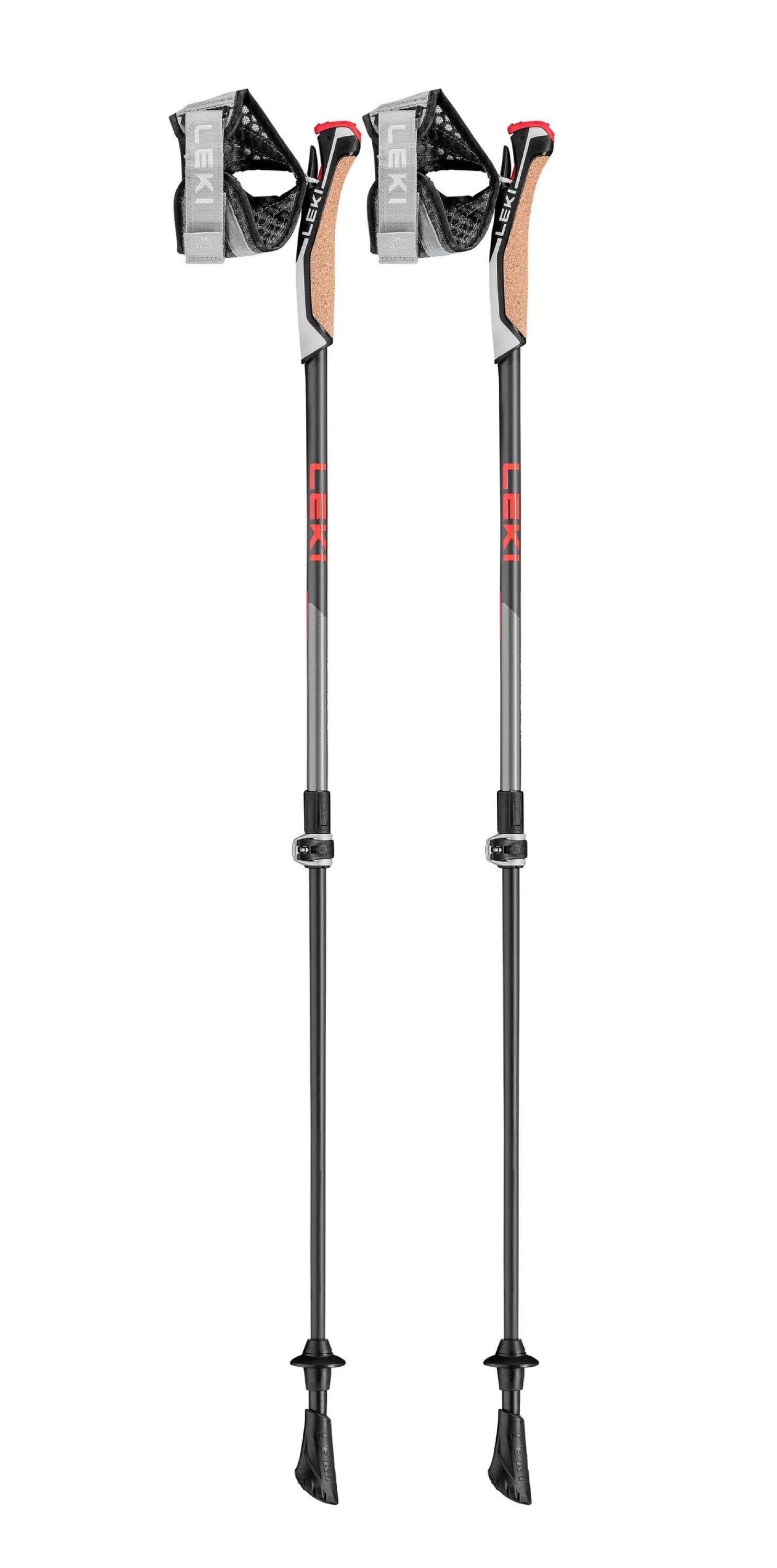 Leki INSTRUCTOR LITE Nordic Walking Stöcke dark anthracite-silver grey-bright red (100-125 cm) Unisex