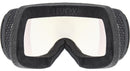 uvex Downhill 2100 V Goggles Skibrille Snowboardbrille Brille Scheibe: vario green mirror S1-3 - Deck: clear - double lens spheric - black matt j22