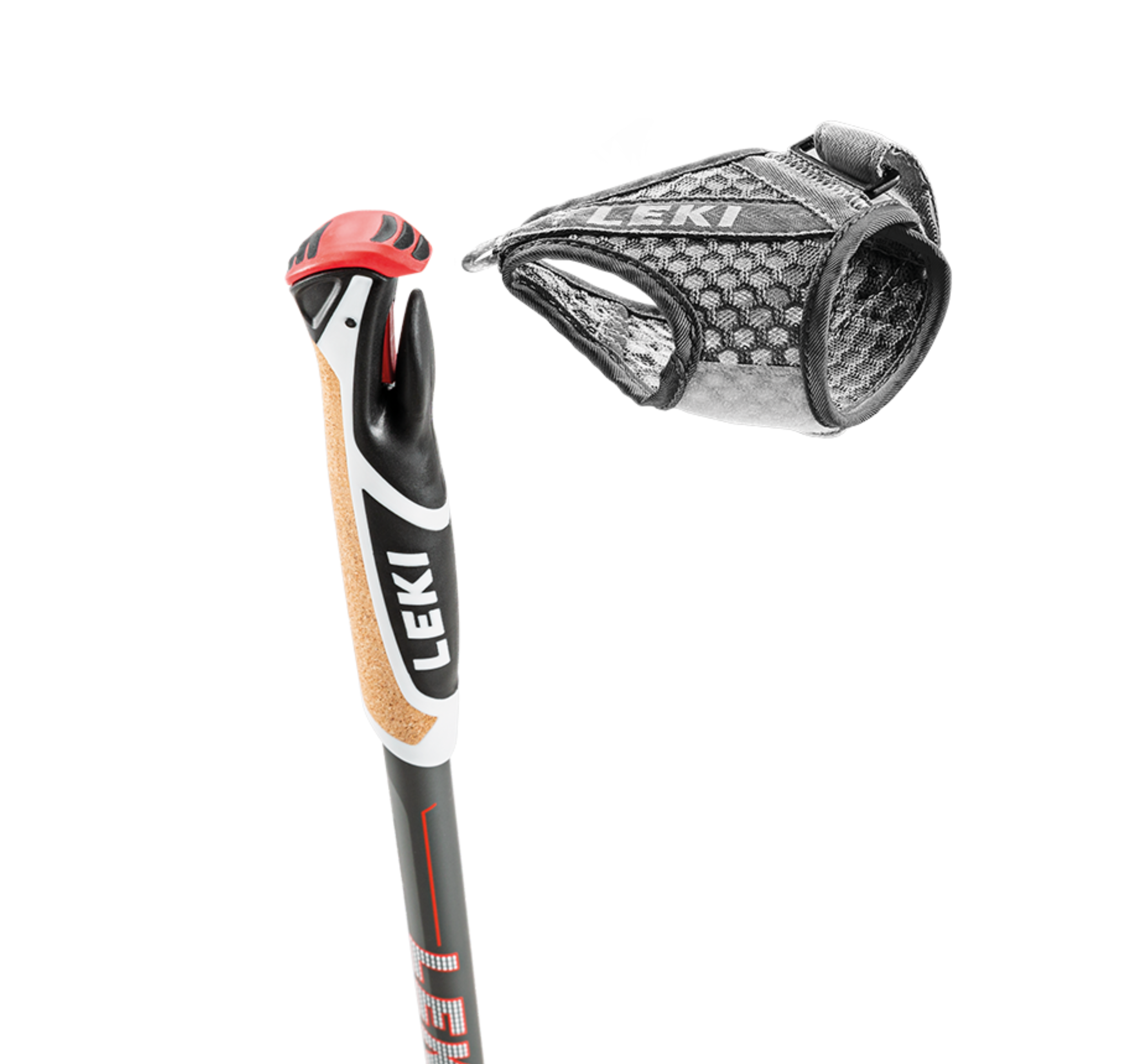 Leki TRAVELLER ALU Nordic Walking anthrazit-weiß-rot (90-130 cm) Unisex