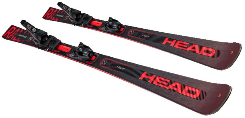 Head SUPERSHAPE E-RALLY PERFORMANCE Ski + Bindung PRD 12 GW neon red black Herren Gr. 163 cm