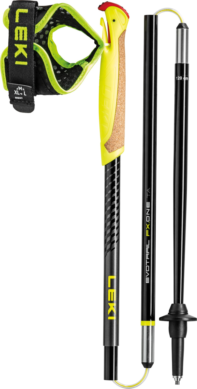 Leki EVOTRAIL FX.One TA Trailrunningstöcke  black-neonyellow-dark anthracite (110-130 cm) Unisex