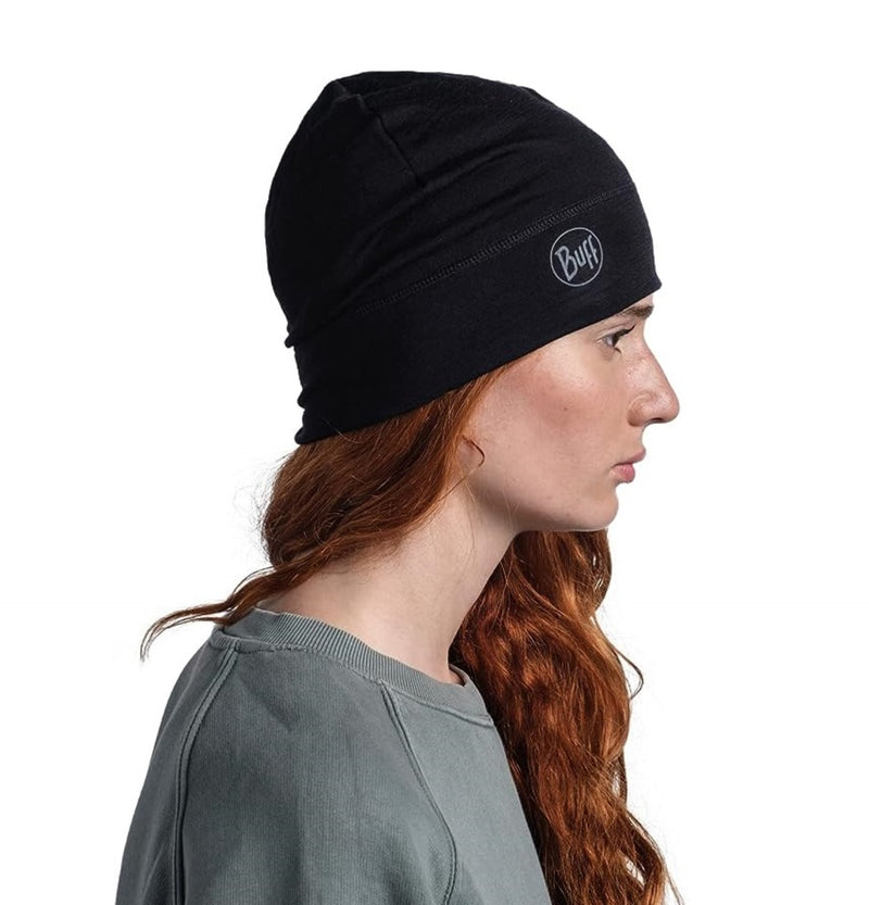 Buff MERINO MIDWEIGHT BEANIE für Erwachsene solid black Gr. One Size