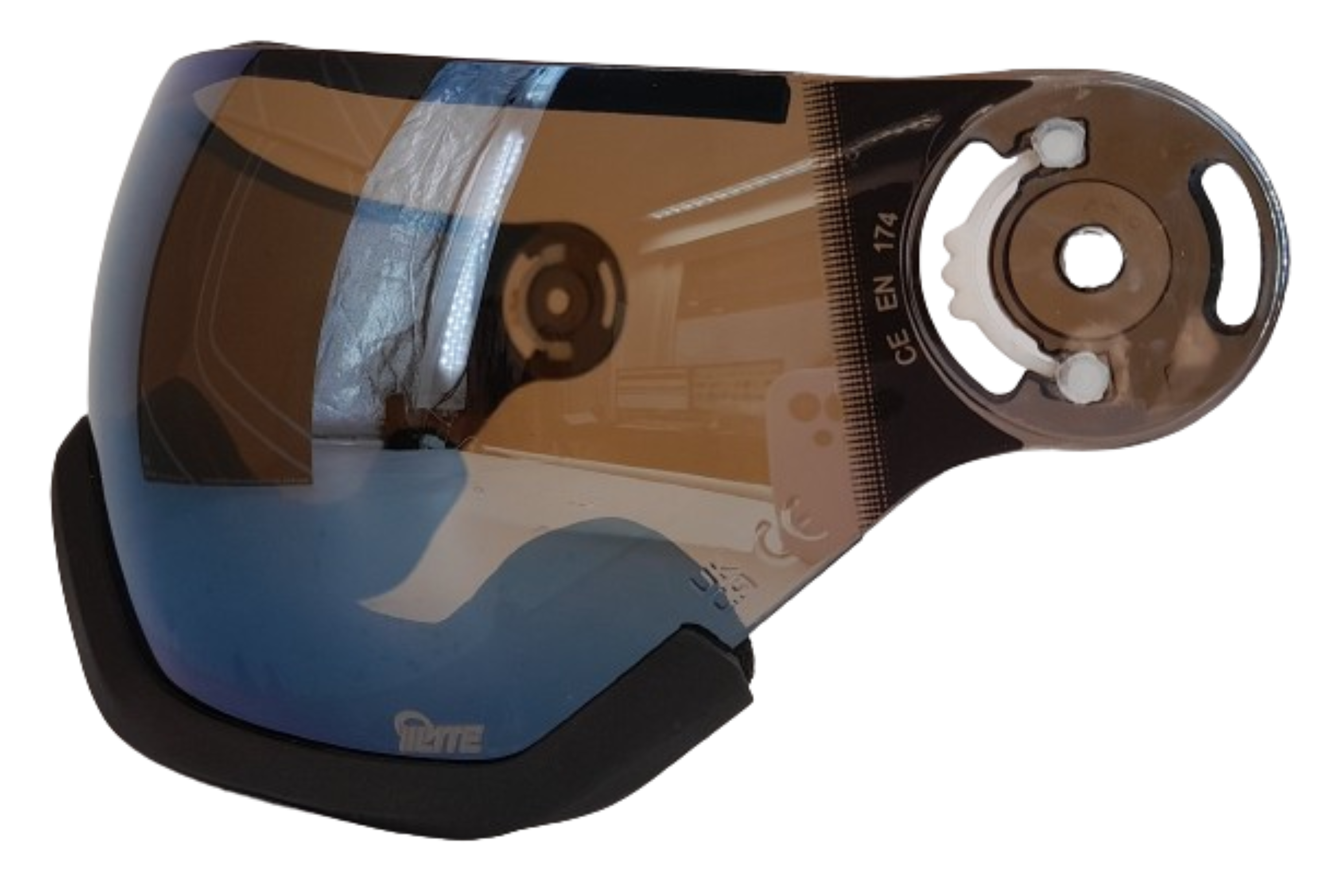Alpina ARBER VISOR Q-Lite (Quattroflex Lite) S3 für Arber Ski- oder Snowboarvisierhelm blue grey Gr. EG