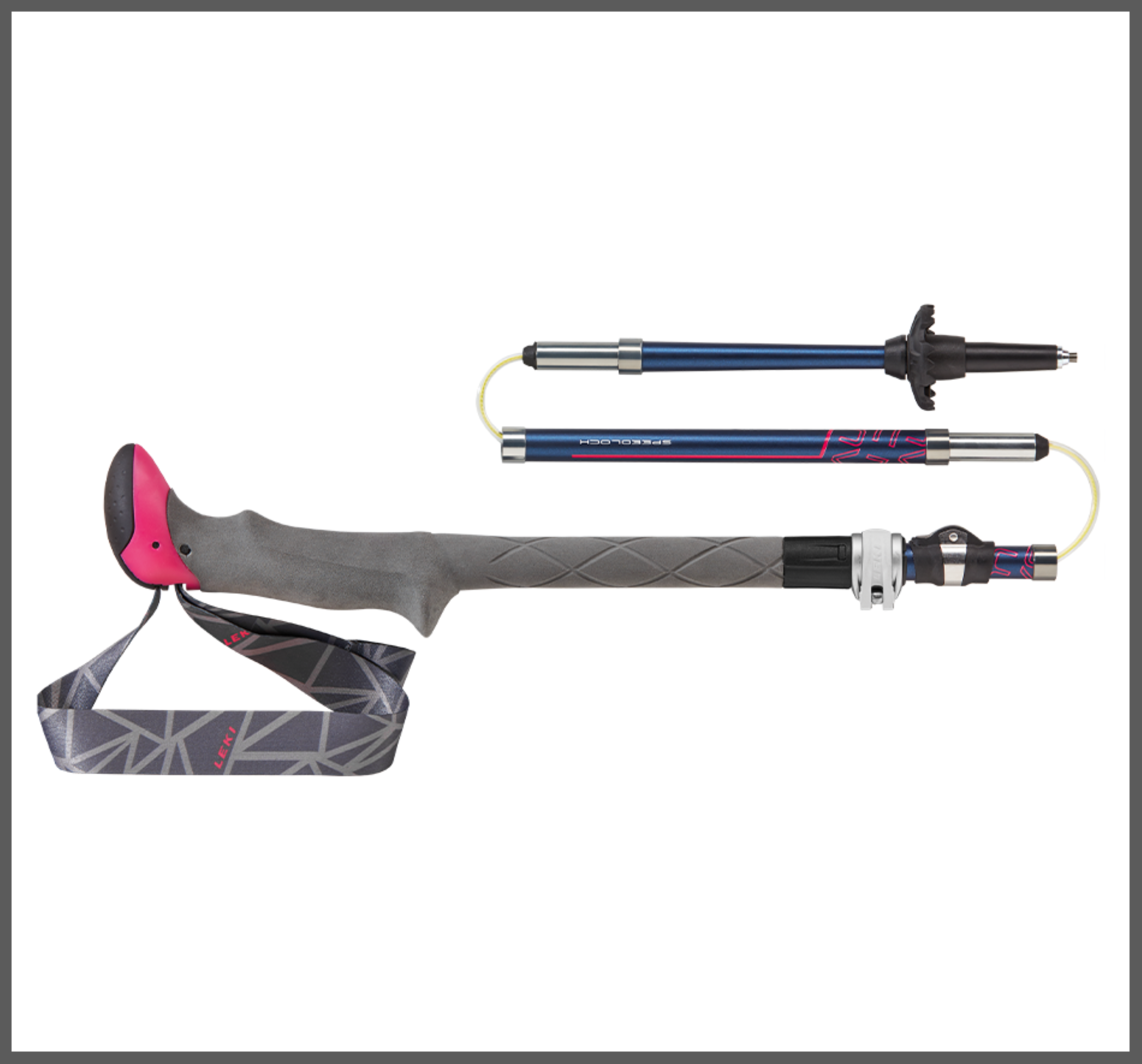 Leki MIC VARIO CARBON LADY Wanderstöcke blue-weiß-berry