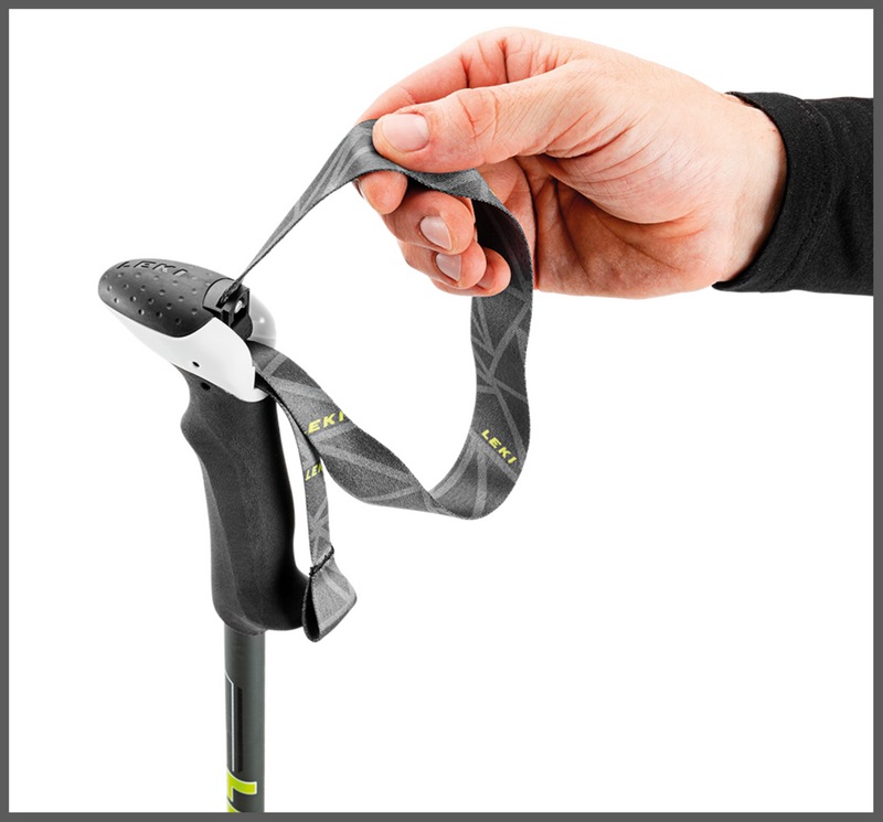 LEKI Stöcke MakaluLite Trekking 100-135cm anthrazit-lime-weiß Wanderstöcke